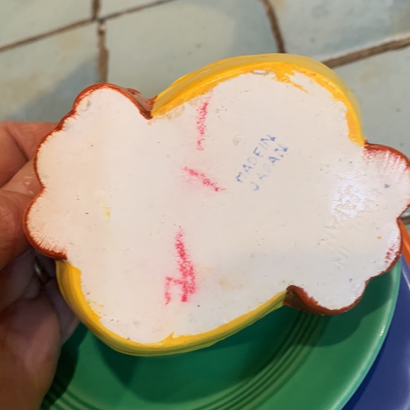 Vintage Handpainted Polka Dot Kitty Ashtray and Cigarette Holder - Picture 6 of 8